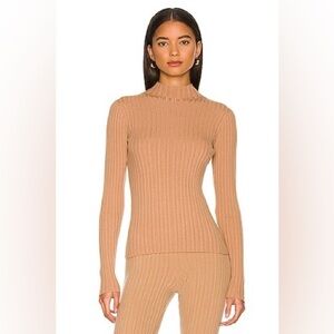 Lita by Ciara Icon Merino Wool Blend Mock Neck Ribbed Sweater | NEW/NWT!!🤎